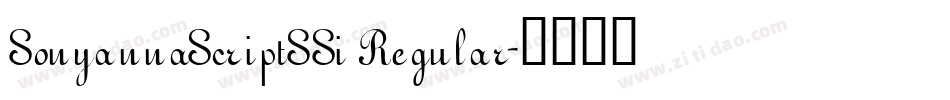 SonyannaScriptSSi Regular字体转换